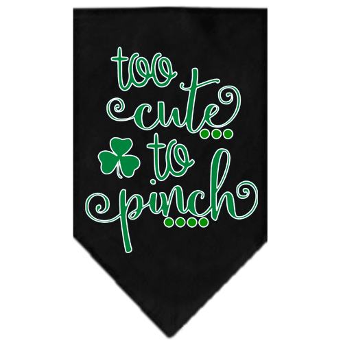 Too Cute to Pinch Screen Print Bandana Black Small